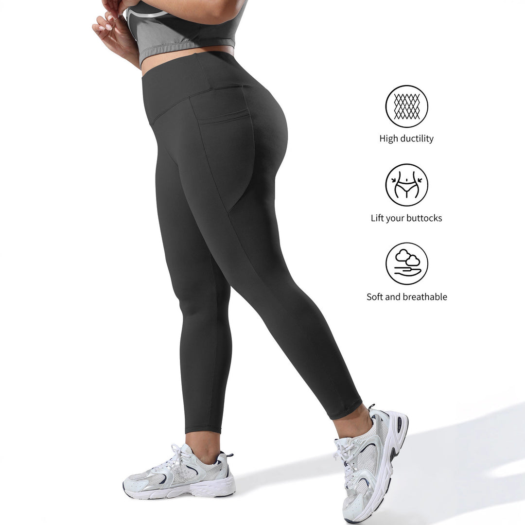 Damen High-Waist Sportleggings mit tiefer Seitentasche und stützendem Komfortbund – Avélisse