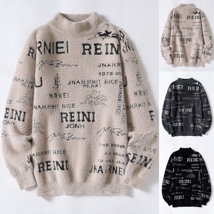 Damen Kuscheliger Oversized Pullover mit hohem Kragen Echoarchiv