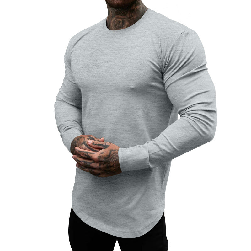 Herren Langarmshirt aus weichem, elastischem Baumwollmix mit Rundhalsausschnitt Echoarchiv