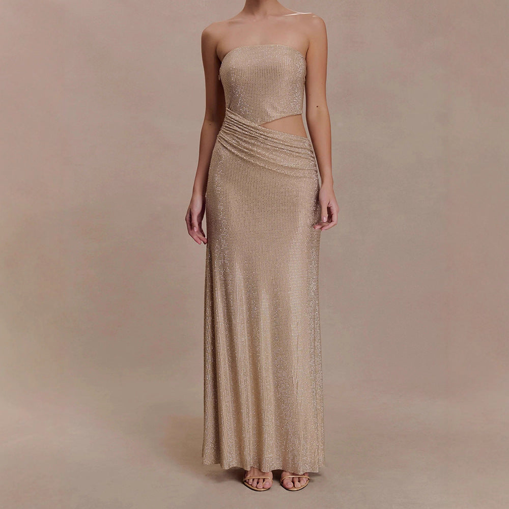 Damen Glamouröses Abendkleid mit Raffungen Echo Archiv