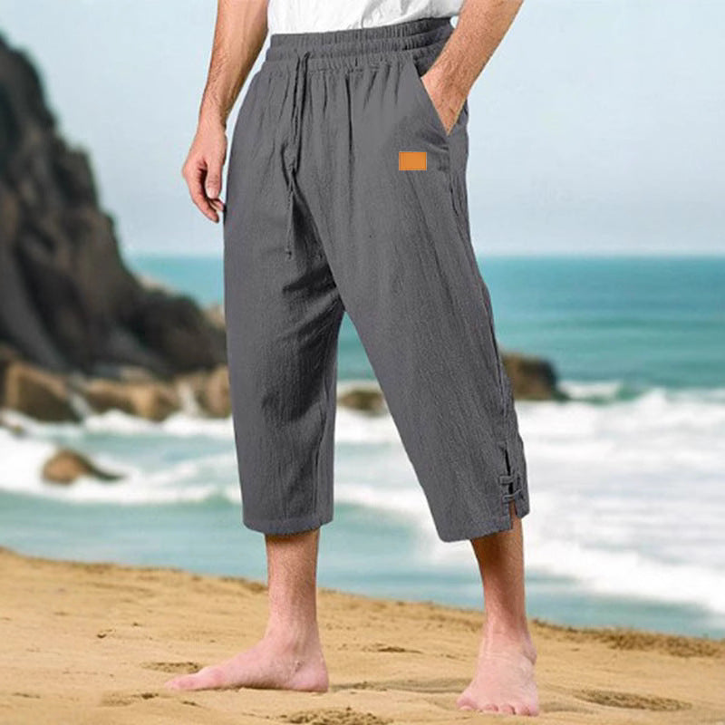 Herren Legere Strandhose mit seitlichen Schlitzen Echoarchiv