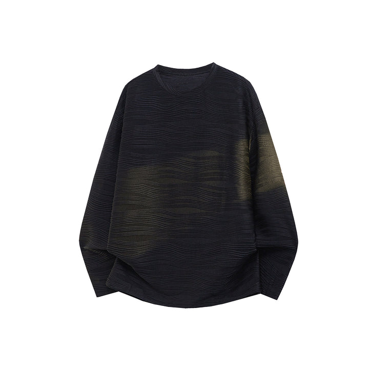 Unisex Oversize Wellenstruktur-Sweatshirt mit Rundhalsausschnitt Echoarchiv