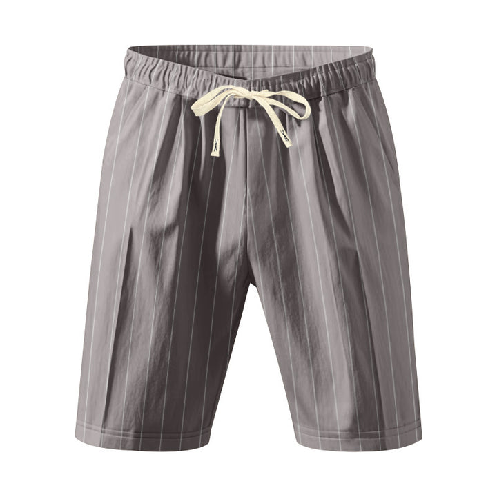 Herren Strandshorts mit Elastischem Bund und Stilvollem Streifenmuster Echoarchiv