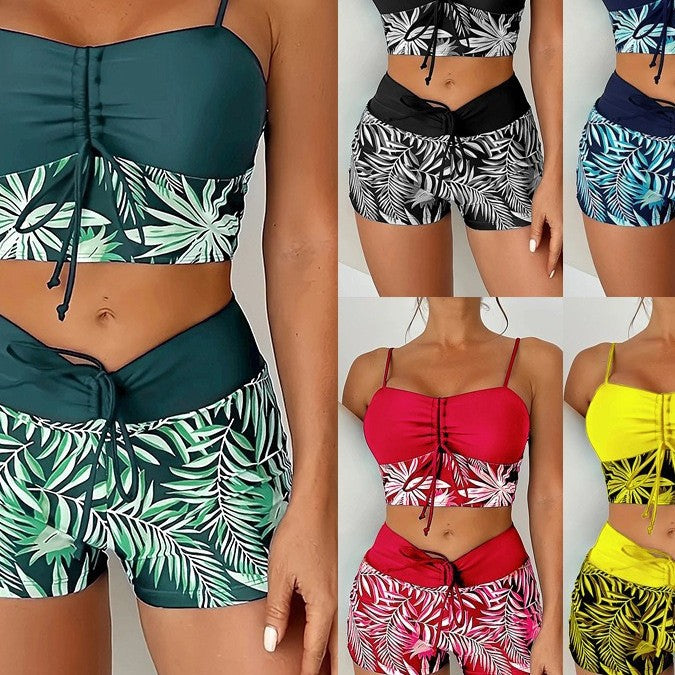 Damen Crop-Top-Bikini mit Short Echo Archiv