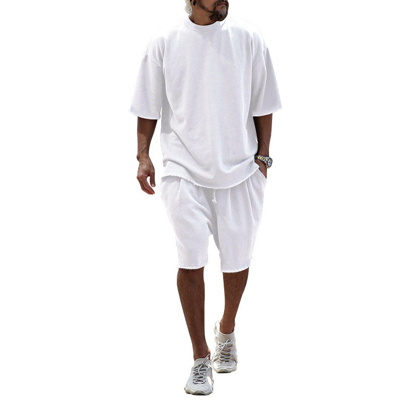 Herren lässiges Oberteil und Shorts Set Echoarchiv