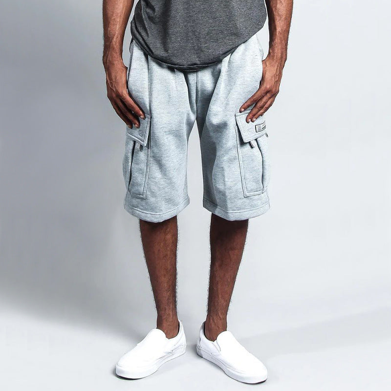 Herren Cargo-Shorts aus atmungsaktivem Sweatstoff mit verstellbarem Kordelzug und praktischen Taschen Echoarchiv