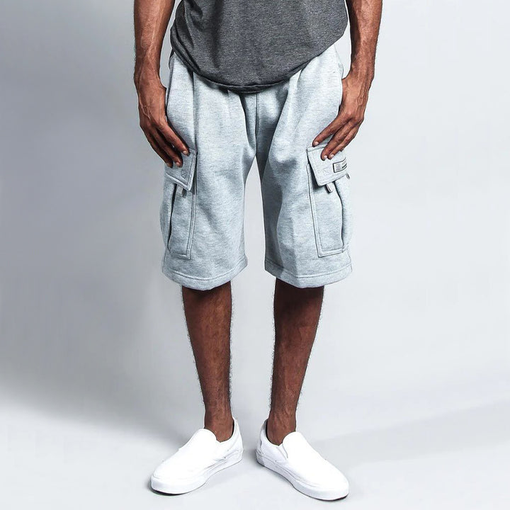 Herren Cargo-Shorts aus atmungsaktivem Sweatstoff mit verstellbarem Kordelzug und praktischen Taschen Echoarchiv