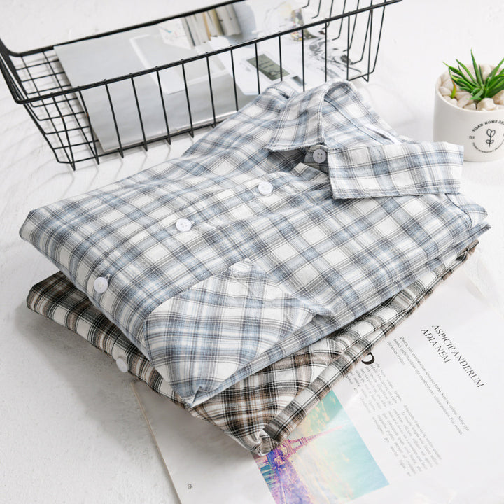 Herren Lockeres Karo-Layering-Hemd aus leichtem Baumwollmix mit aufgesetzter diagonal gemusterter Brusttasche Echoarchiv