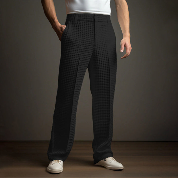 Herren elegante Freizeithose mit modernem Karomuster Echoarchiv