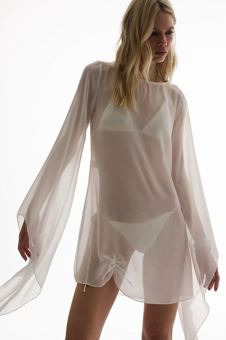 Damen transparenter Kaftan mit weitem Schnitt Echo Archiv