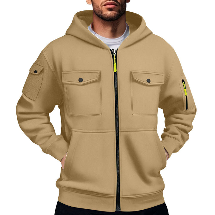 Herren vielseitige Utility-Hoodie mit praktischen Taschen Echoarchiv