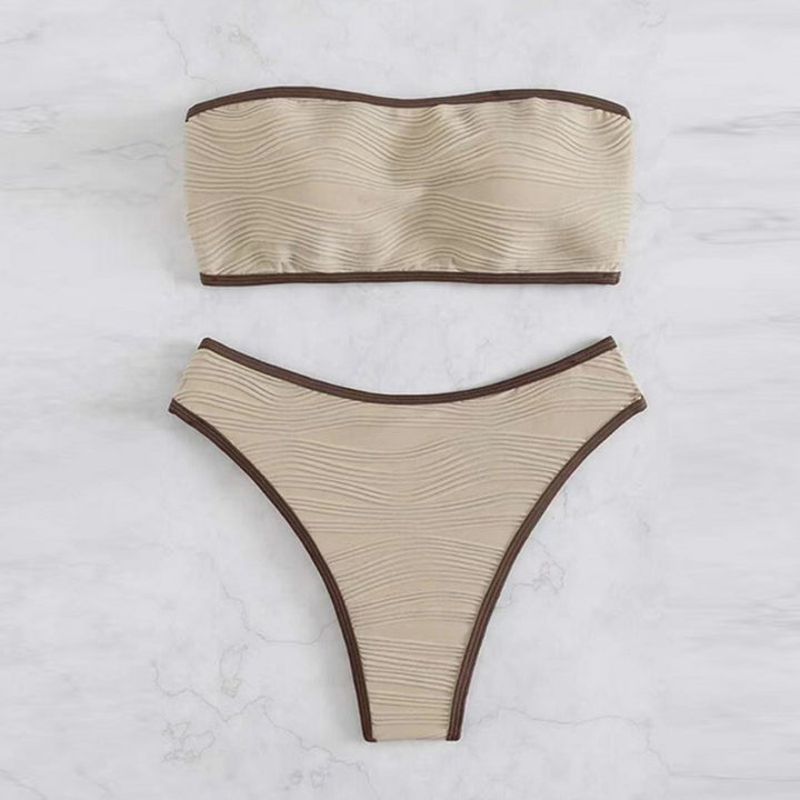 Damen Bandeau-Bikini-Set mit strukturiertem Design Echo Archiv