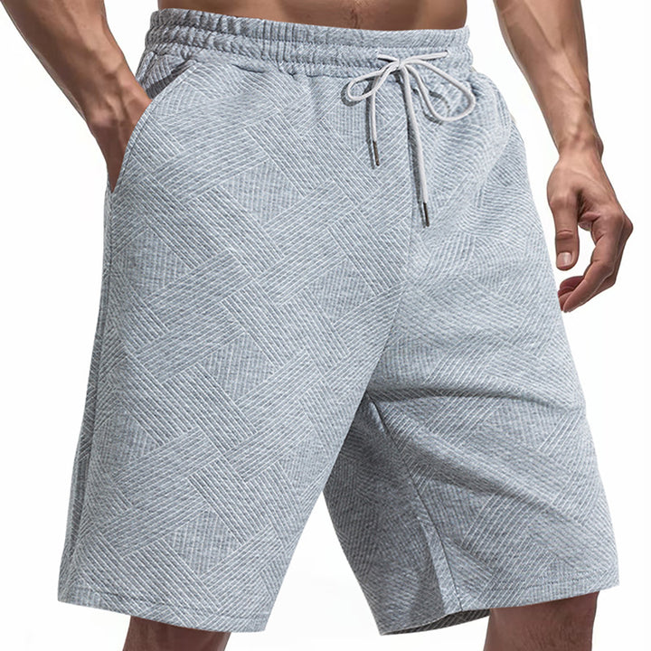 Herren sportive Shorts mit strukturiertem Design und elastischem Bund Echoarchiv