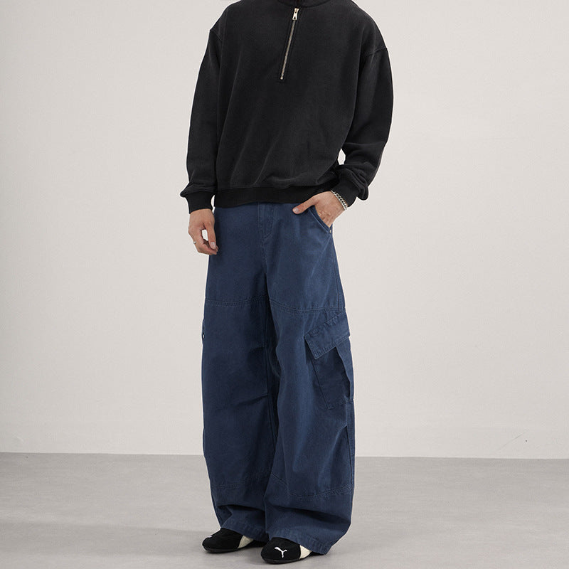 Herren Baggy-Cargohose im Utility-Stil mit tiefem Bund und extra weitem Bein Echo Archiv