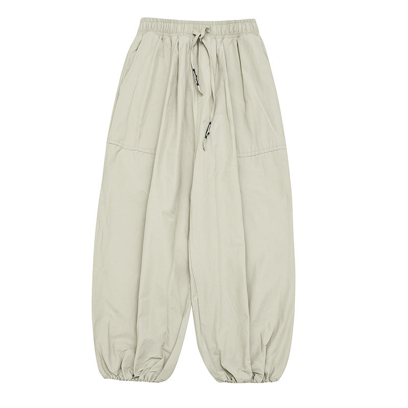Unisex Weite Harem-Hose mit Kordelzugbund, elastischen Beinabschlüssen und Oversize-Silhouette Echo Archiv