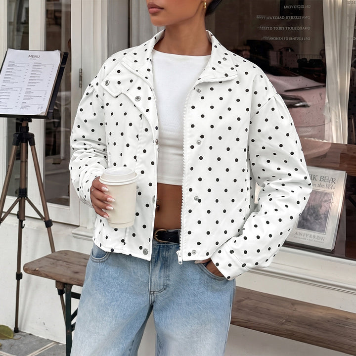 Damen Polka-Dots Pullover Jacke Echo Archiv