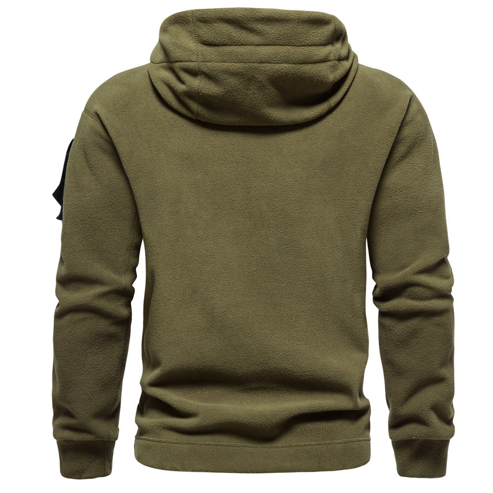 Herren moderne Fleece-Hoodie mit strategischen Reißverschlusstaschen Echoarchiv