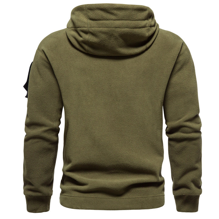 Herren moderne Fleece-Hoodie mit strategischen Reißverschlusstaschen Echoarchiv