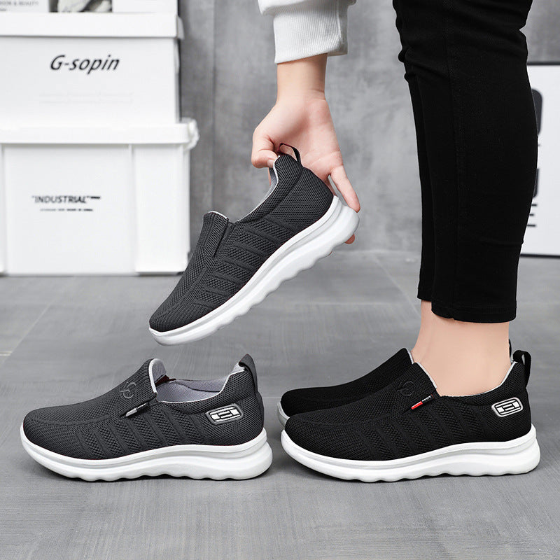 Herren nan atmungsaktiver Slip-On Strick-Freizeitschuh mit elastischem Einstieg, gepolsterter Komfortsohle und rutschfester Wellenlaufsohle Echo Archiv