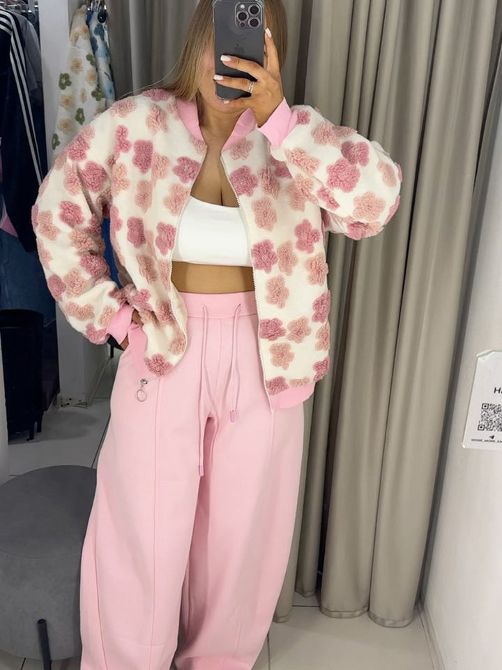 Damen Weite High‑Waist Sweatpants mit Bundkordel, Bügelfalte & Eingrifftaschen Echoarchiv