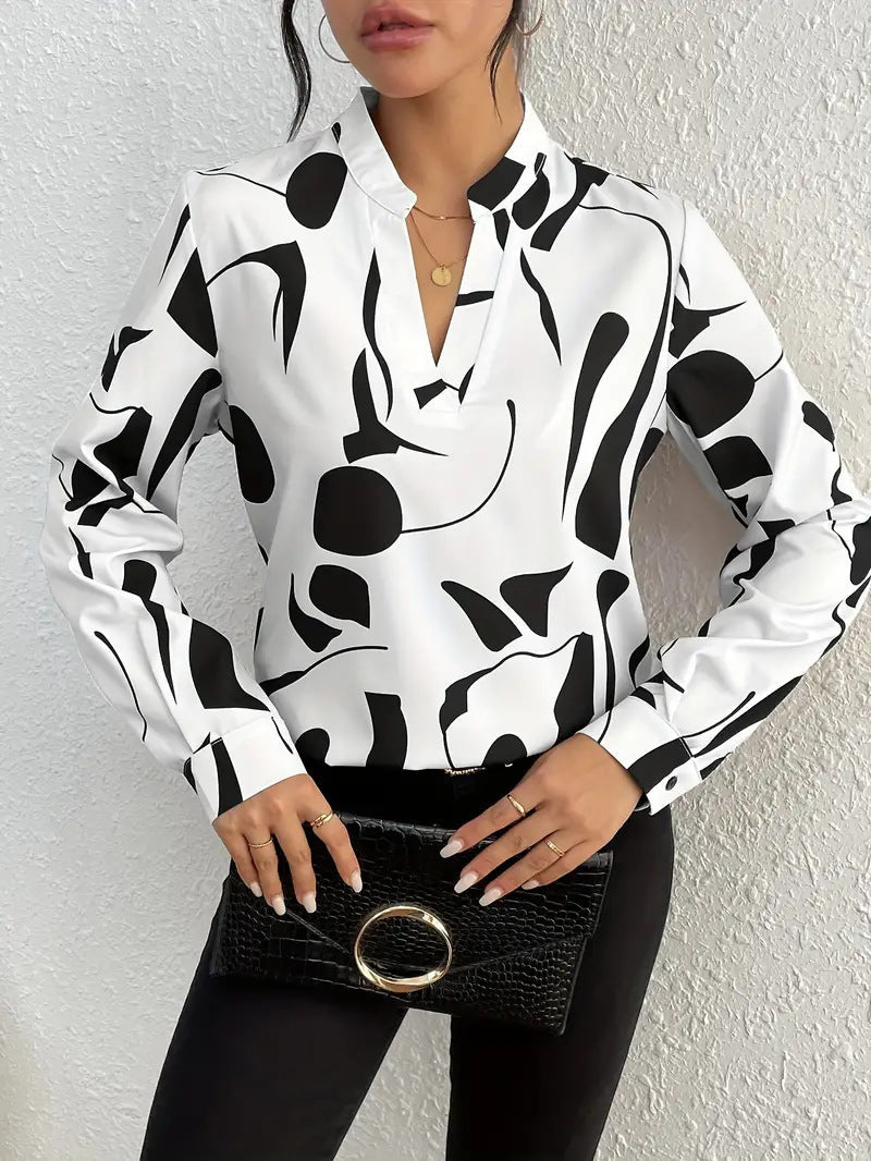Damen Elegante Bluse mit modernem Muster Echoarchiv