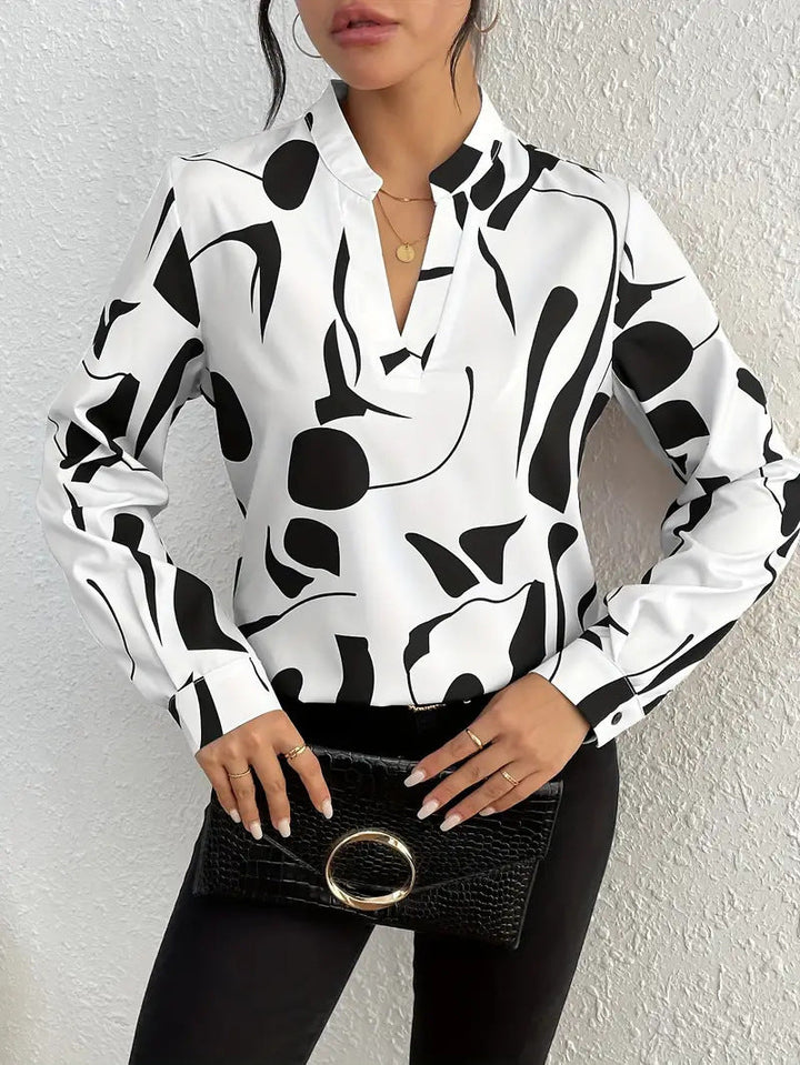 Damen Elegante Bluse mit modernem Muster Echoarchiv