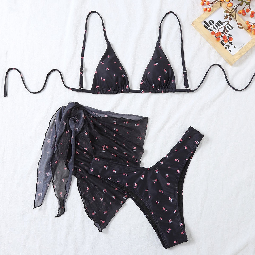 Damen Triangel-Bikini mit elegantem Chiffonüberwurf Echo Archiv