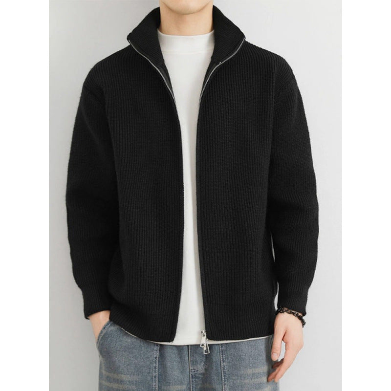 Herren Strickjacke mit Stehkragen und Reißverschluss Echo Archive