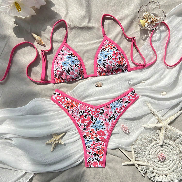 Damen Triangel-Bikini-Set mit tierischem Muster und verspieltem Design Echo Archiv