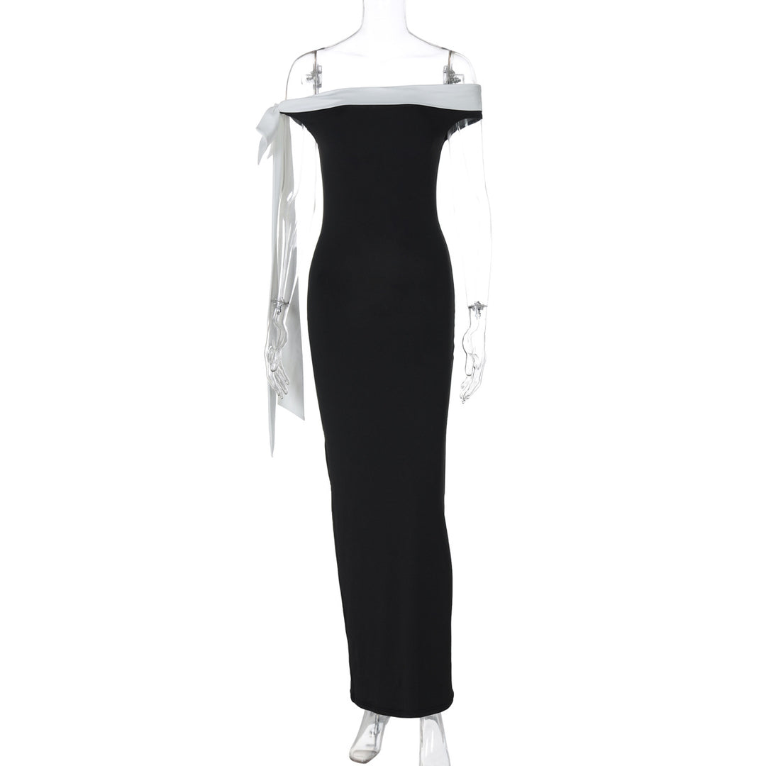 Damen Elegantes Maxikleid mit Off-Shoulder Design und schmalem Schnitt Echo Archiv