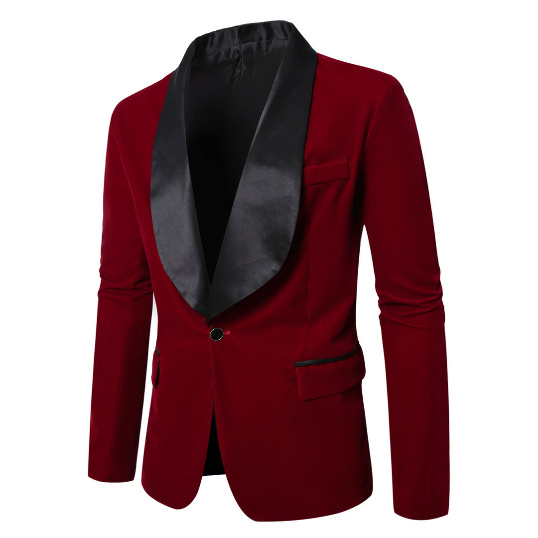Herren eleganter Samtblazer mit satinierter Revers Echoarchiv