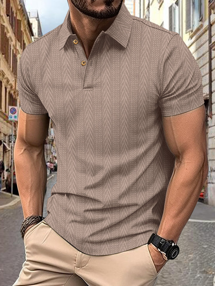 Herren Polo-Shirt mit strukturierter Oberfläche Echoarchiv