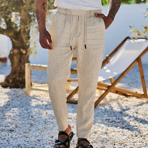 Herren bequeme Chino-Hose mit elastischem Bund und praktischen Taschen Echoarchiv