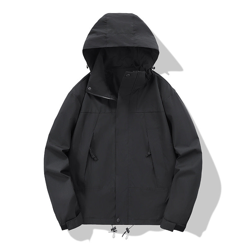 Unisex Leichte technische Softshell-Outdoorjacke mit Kapuze und verstellbarem Saum Echo Archiv