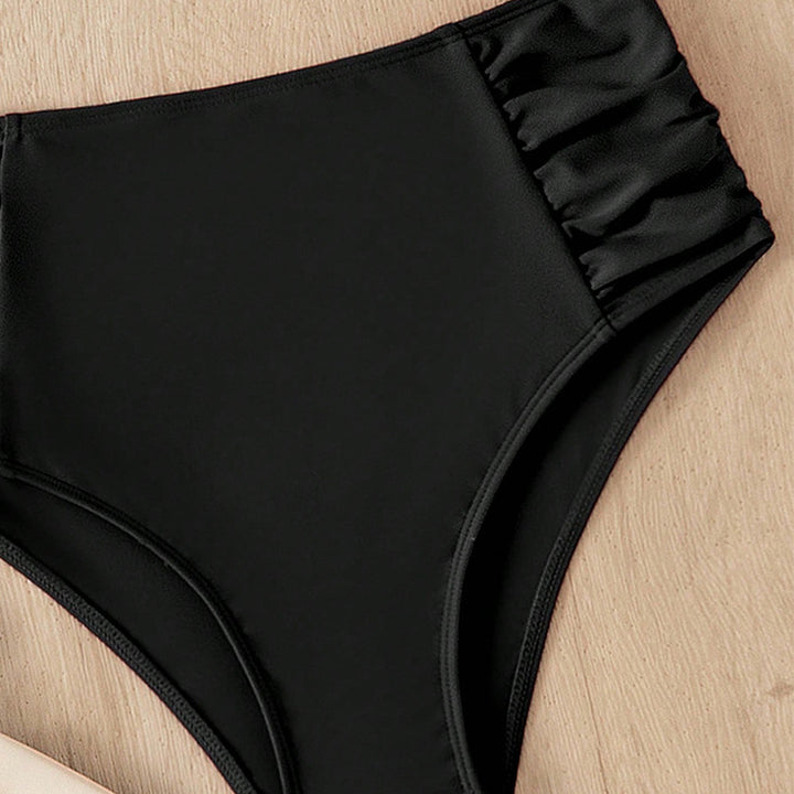 Damen Hohe Taille Bikinihose mit Rüschendesign Echo Archiv