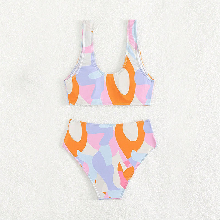 Damen Hochtailliertes Bikini-Set mit raffinierten Rüschendetails Echo Archiv