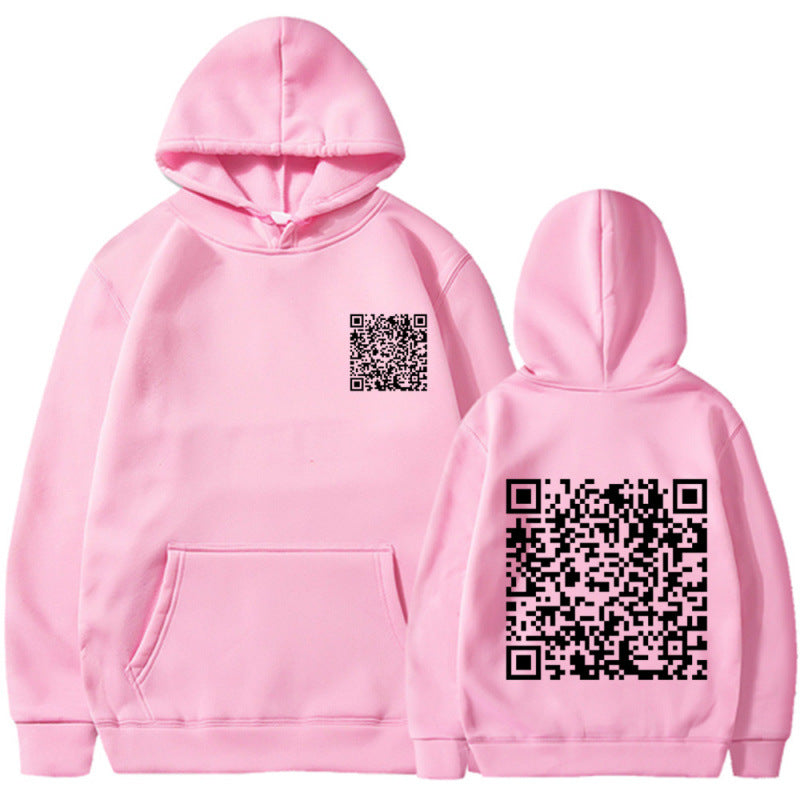 Damen Sportlicher Kapuzenpullover mit QR-Code Echoarchiv