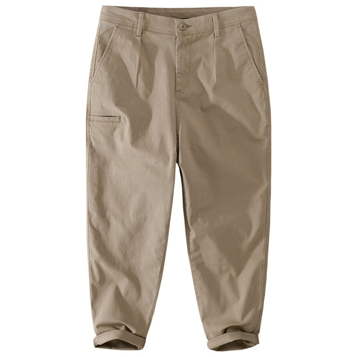 Herren Konische Baumwoll-Chino mit Cargo-Tasche und gekrempeltem Saum Echoarchiv