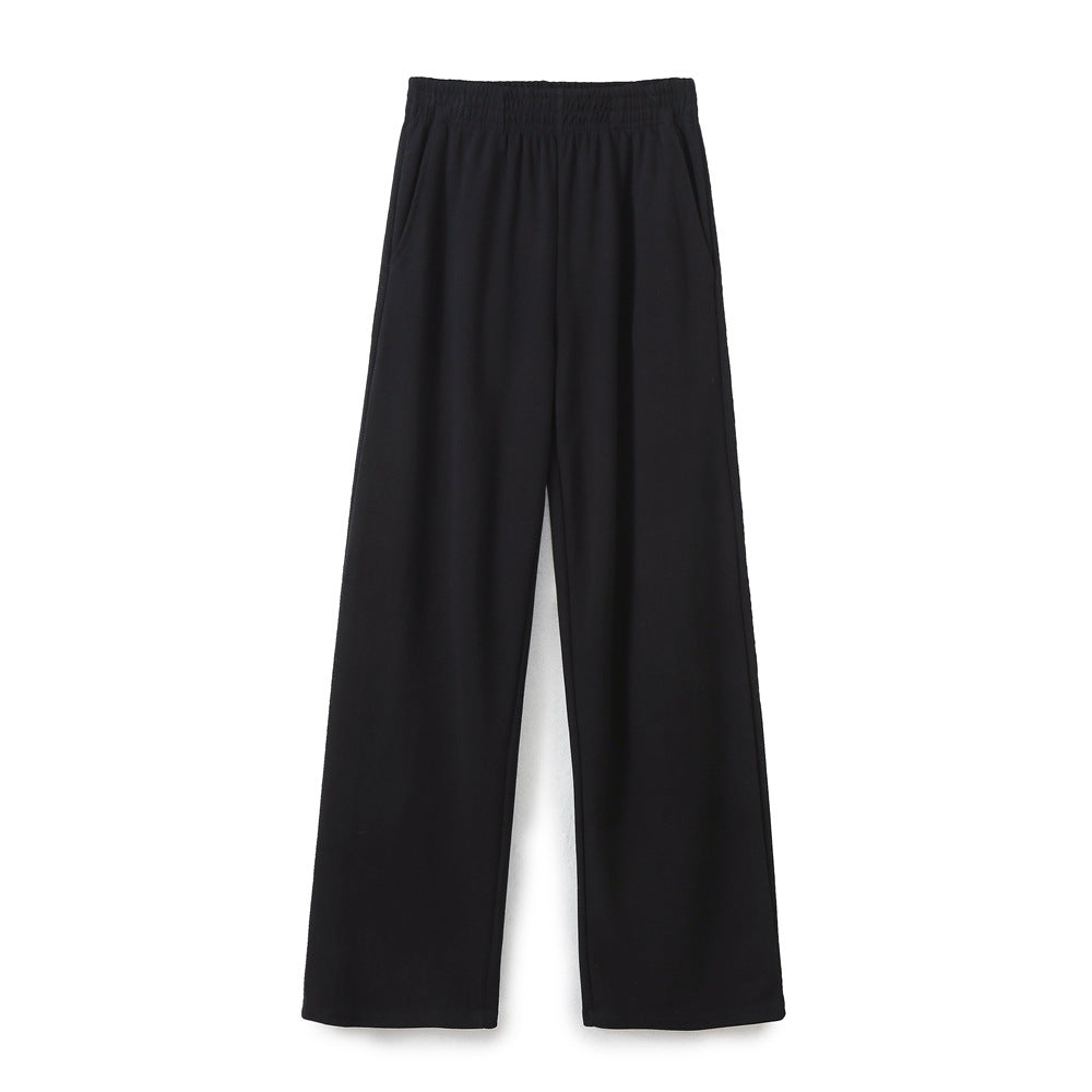 Damen nan weite Komfort-Loungehose mit elastischem Komfortbund, mittigem Schlitz und fließender Palazzo-Silhouette Echo Archiv