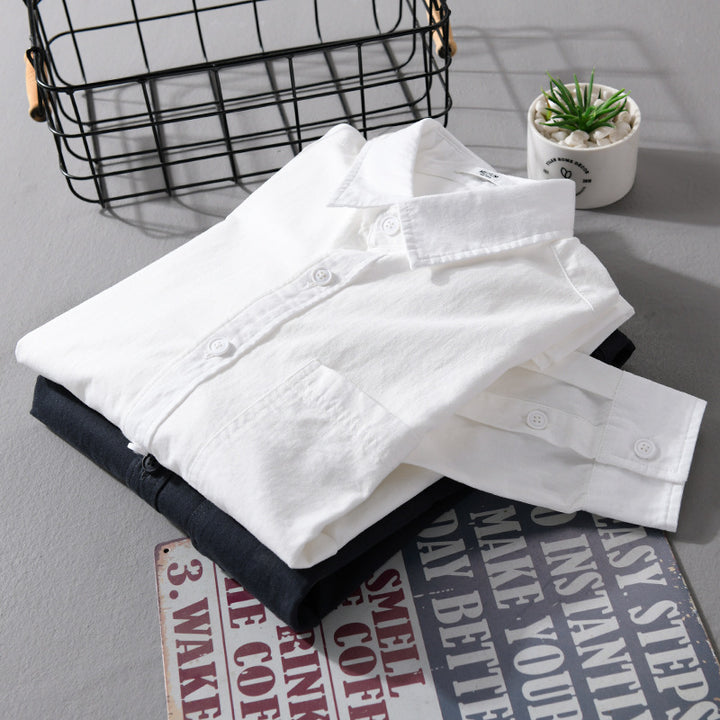 Herren Leichtes Baumwoll-Layering-Overshirt mit Brusttasche und Kentkragen Echoarchiv