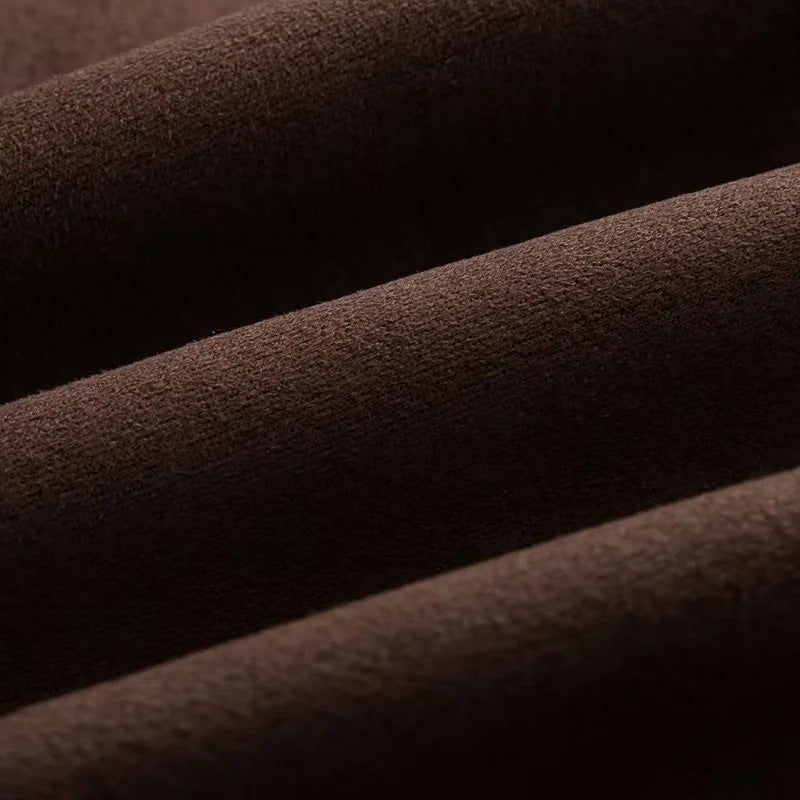 Damen nan kurzer Veloursoptik-Mantel mit Schalkragen, Bindegürtel und Eingrifftaschen Echo Archiv