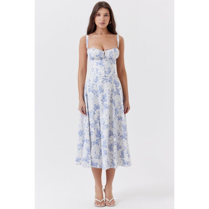Damen Maxikleid mit floralem Design und elegantem Schlitz Echo Archiv