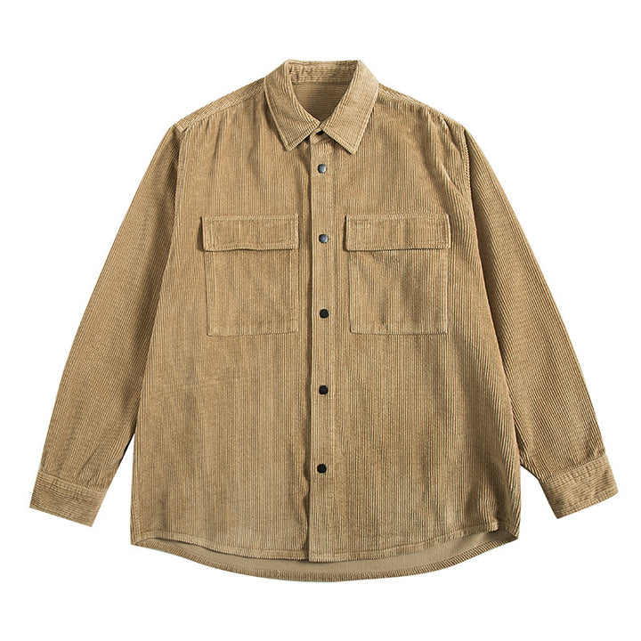 Herren  Corduroy Relaxed Overshirt mit Klappbrusttaschen Echo Archiv