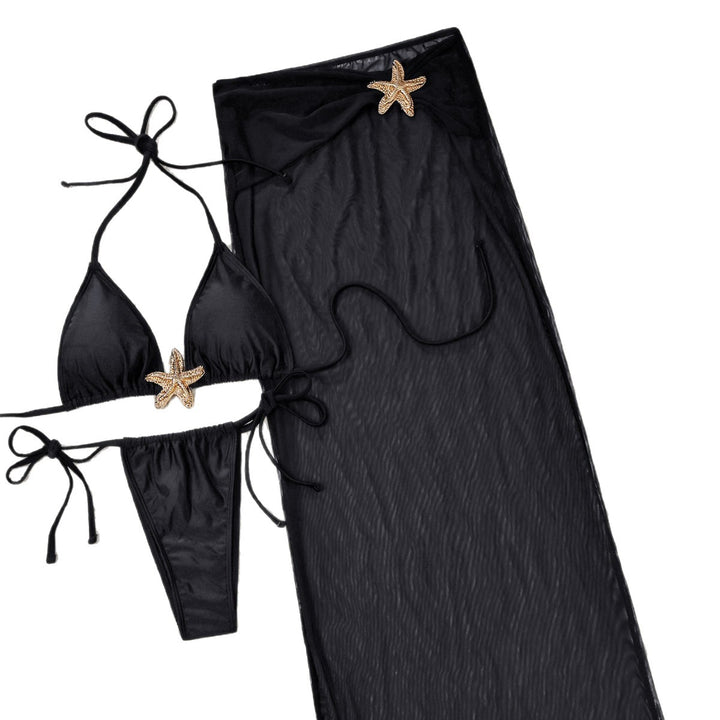 Damen Bikiniset mit transparentem Strandüberwurf Echo Archiv