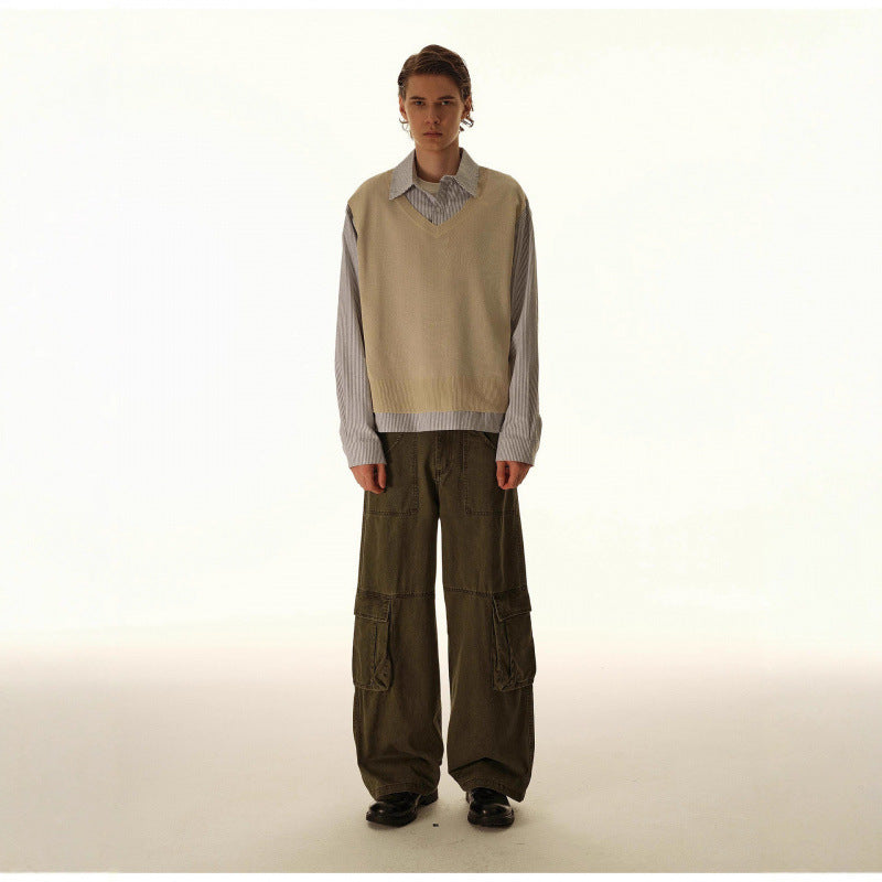 Damen Baggy-Cargo-Hose mit hoher Leibhöhe, großen Klappentaschen und verstärkten Nahtpaneelen Echo Archiv