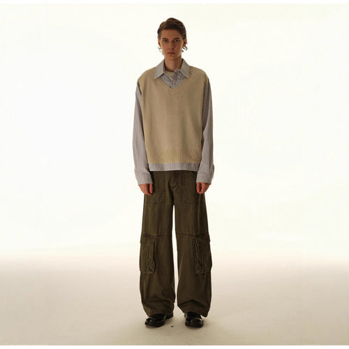Damen Baggy-Cargo-Hose mit hoher Leibhöhe, großen Klappentaschen und verstärkten Nahtpaneelen Echo Archiv