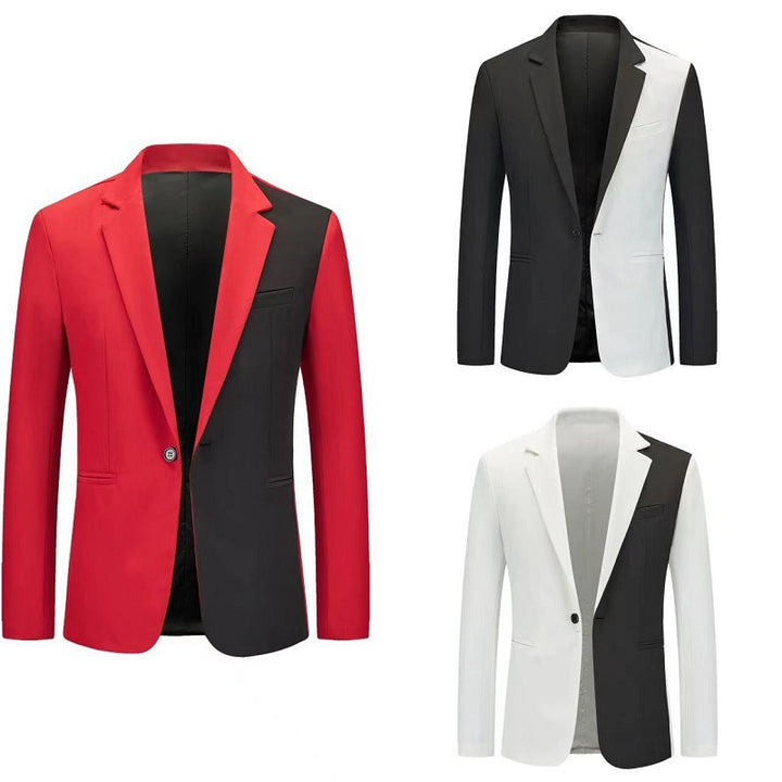 Herren kontrastierender Blazer mit modernem Schnitt Echoarchiv