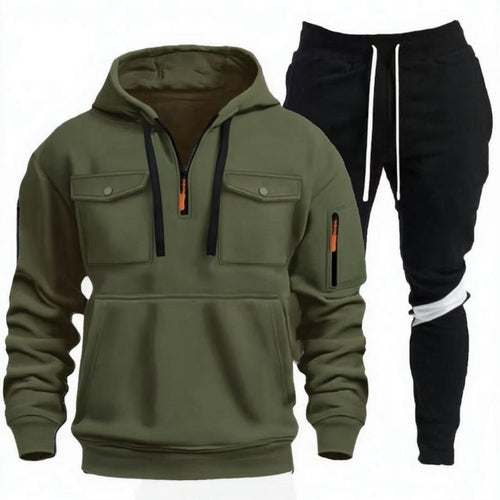 Herren praktische Kapuzenjacke mit Sporthose Echoarchiv