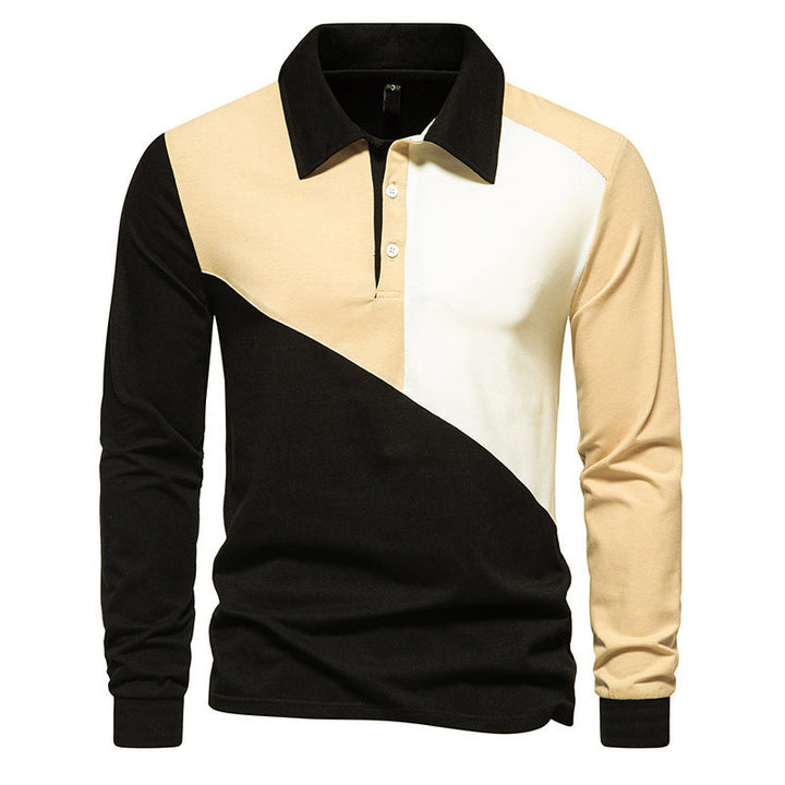 Herren Poloshirt mit modernem Farbblockdesign und komfortablem Schnitt Echoarchiv
