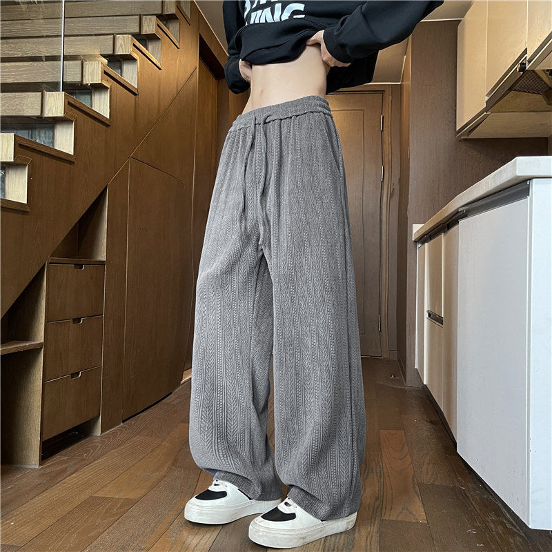 Herren Weit geschnittene Strickhose im Zopfstrick-Lounge-Style Echo Archiv